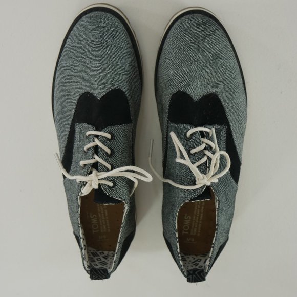 Toms Mens Brogue Wingtip Lace Up Oxford Shoes
